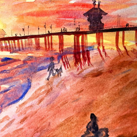 California Wall Art Beach ORIGINAL Paintings Arts - Picture 3 of 9